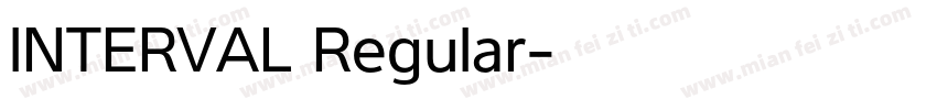 INTERVAL Regular字体转换
